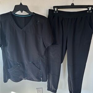 Scrubstar Black Women’s Scrub Set